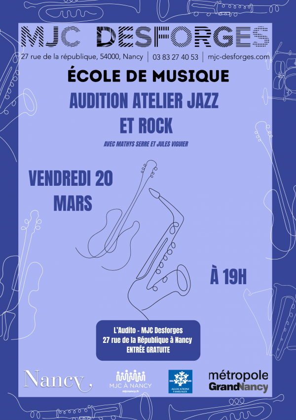Audition Atelier Jazz et Rock