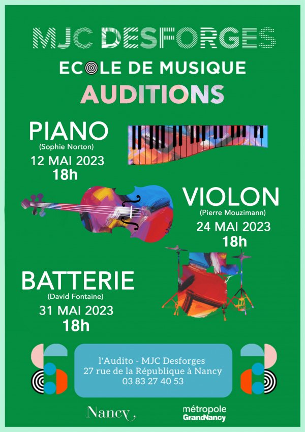 Auditions Mai 2023