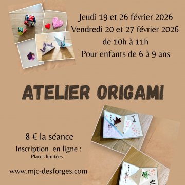 STAGE ORIGAMI (février 2026)