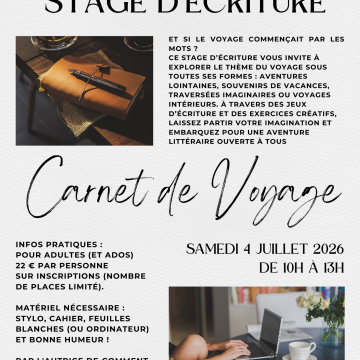 Stage Ecriture Été 2026