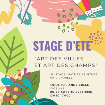 STAGE ARTS - Été  2026 avec ANNE